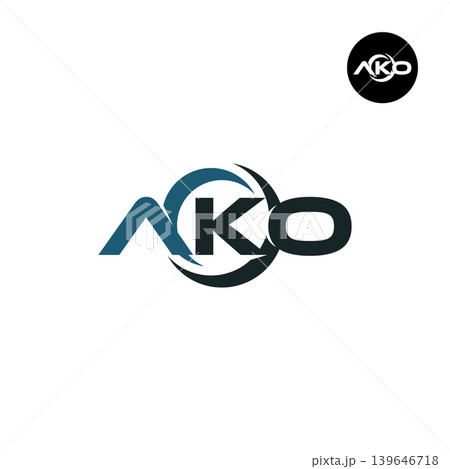 Letter AKO Logo Design Readymade Initial Letter AKO Logo Design Readymade Initial 139646718