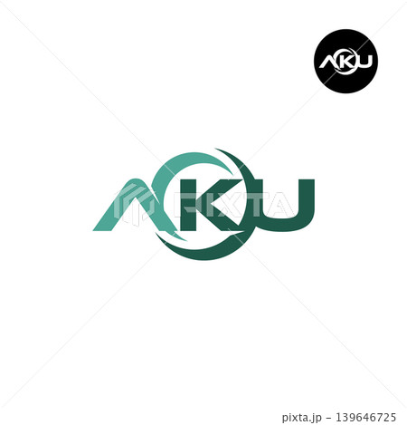 Letter AKU Logo Design Readymade Initial Letter AKU Logo Design Readymade Initial 139646725