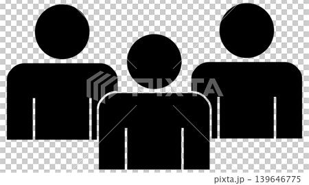 Three upper body silhouette icons Three upper body silhouette icons 139646775