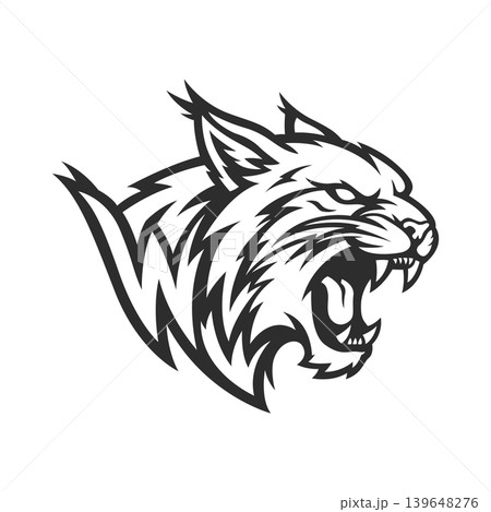 wildcat mascot logo illustration vector design template simple and modern style wildcat mascot logo illustration vector design template simple and modern style 139648276