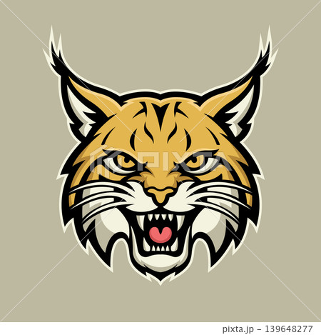 wildcat mascot logo illustration vector design template simple and modern style wildcat mascot logo illustration vector design template simple and modern style 139648277