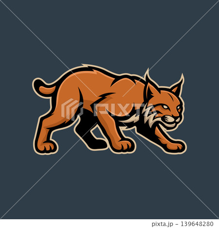 wildcat mascot logo illustration vector design template simple and modern style wildcat mascot logo illustration vector design template simple and modern style 139648280