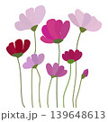 Minimalist Pink and Purple Wildflower Vector Illustration on Light Background 139648613