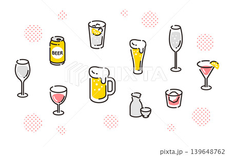 お酒イメージセット お酒イメージセット 139648762