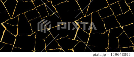 Abstract golden kintsugi crack texture, vector background Abstract golden kintsugi crack texture, vector background 139648893