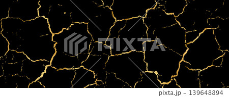 golden kintsugi crack texture, Abstract vector background golden kintsugi crack texture, Abstract vector background 139648894
