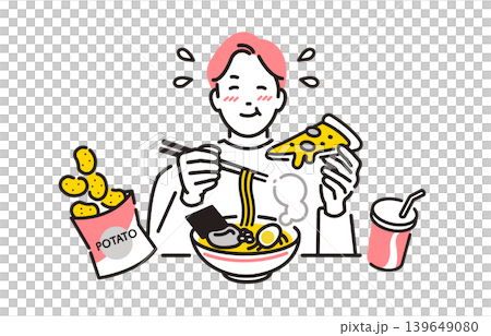 飲食營養不均衡的男性 139649080