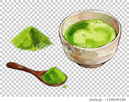 A mouthwatering illustration of matcha A mouthwatering illustration of matcha 139649186