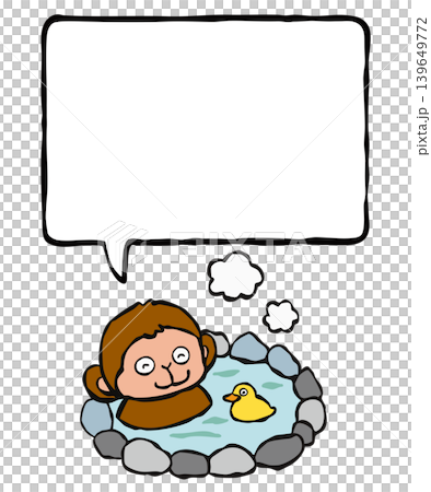 [Speech bubble] One-point design element: monkey 139649772