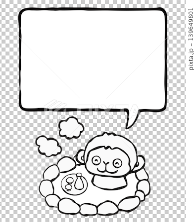 [Speech bubble] One-point design element: monkey 139649801