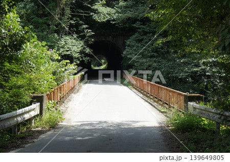 森の奥のトンネルと古い橋 熊本県内大臣 森の奥のトンネルと古い橋 熊本県内大臣 139649805