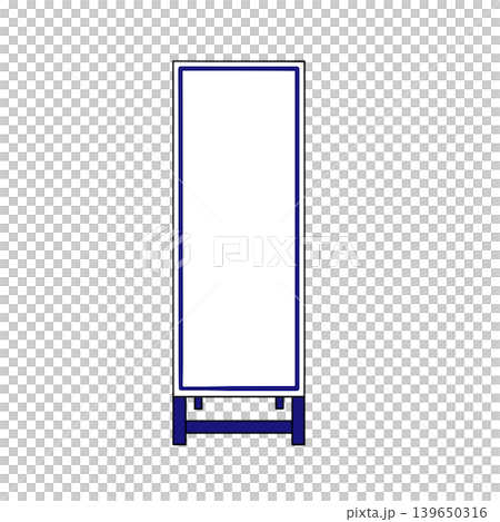 工事現場の案内板枠 イラスト 自由に文字入れ可能な空看板 139650316