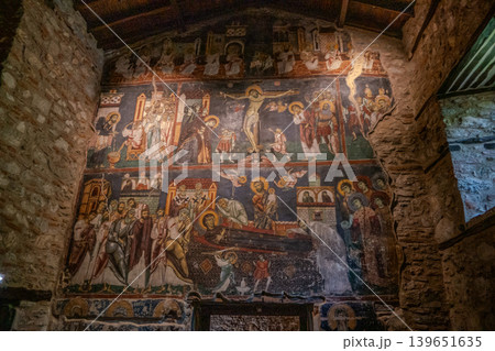 Greece, FFrescoes in the monastery of Panagia Mavriotissa, Kastoria, Western Macedonia, Greece 139651635