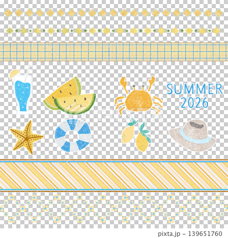 適合夏季的可愛刺繡布料 139651760