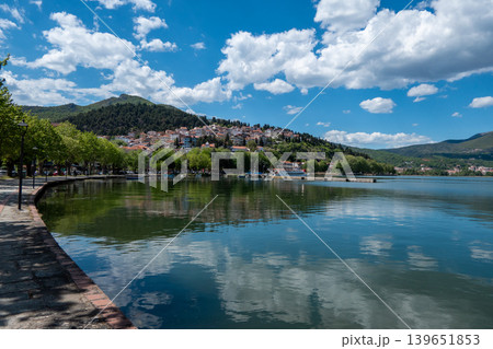 Greece, View of the town of Kastoria and Lake Orestiada Greece, View of the town of Kastoria and Lake Orestiada 139651853
