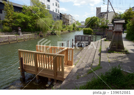 伏見の濠川 船着場 京都市伏見区 伏見の濠川 船着場 京都市伏見区 139652081