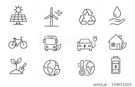 set of ecology icons set set of ecology icons set 139652803