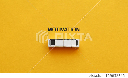 Motivation concept with low battery. Energy depletion. Motivation concept with low battery. Energy depletion. 139652843