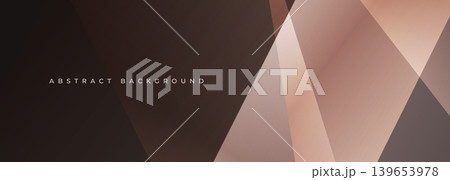 Dark brown and beige modern abstract wide banner with geometric shapes. Business presentation corporate abstract background Dark brown and beige modern abstract wide banner with geometric shapes. Business presentation corporate abstract background 139653978