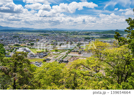 赤神山（太郎坊山）展望台から近江平野の景観　滋賀県東近江市 139654664