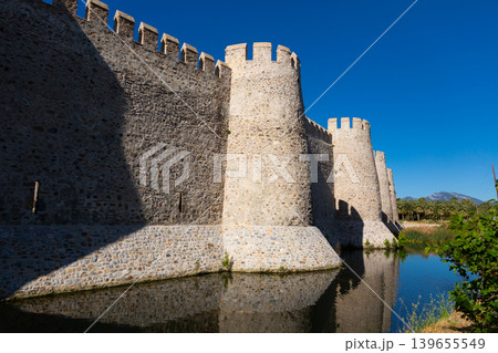 Walls with battlements of Mamure Castle 139655549