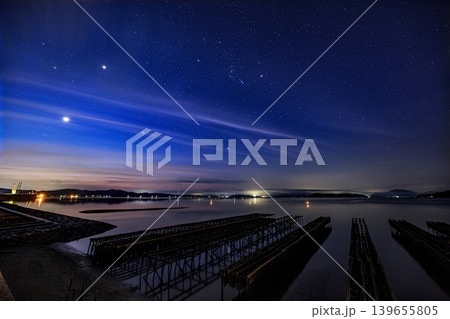 瀬戸内の夏の星景色 暁の空の星景 瀬戸内の夏の星景色 暁の空の星景 139655805