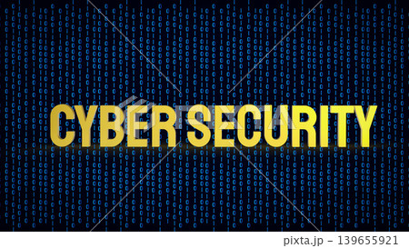 Cyber Security Binary Code Background 3d render. Cyber Security Binary Code Background 3d render. 139655921