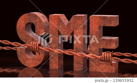 Small Business Barriers and Challenges 3d render. 139655932