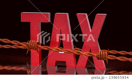 Tax Burden and Financial Barriers 3d render. Tax Burden and Financial Barriers 3d render. 139655934