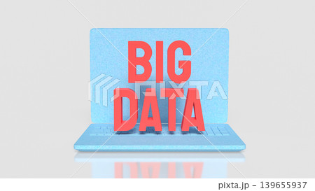 Digital Big Data Laptop Concept 3d render. Digital Big Data Laptop Concept 3d render. 139655937