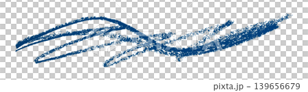 blue pencil strokes isolated on transparent background 139656679
