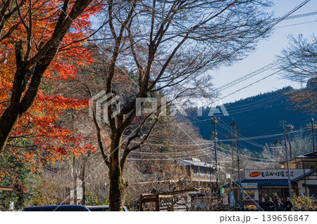 川根本町の寸又峡温泉の古い街並み(静岡県) 139656847