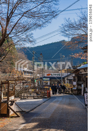 川根本町の寸又峡温泉の古い街並み(静岡県) 139656848