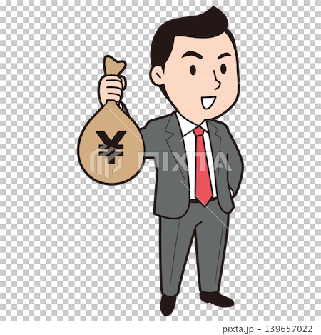 Male businessman holding Japanese yen Male businessman holding Japanese yen 139657022