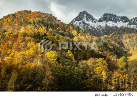初雪と紅葉 初雪と紅葉 139657400