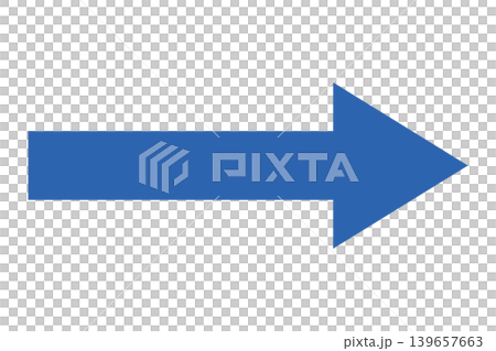 Rightward-pointing straight arrow, slim, blue, single item. Rightward-pointing straight arrow, slim, blue, single item. 139657663