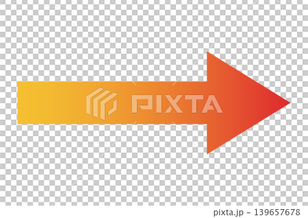 Arrow, right-pointing straight line, slim, red, gradient. Arrow, right-pointing straight line, slim, red, gradient. 139657678