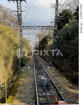 近鉄生駒ケーブル　山上線　直線急勾配 139657892