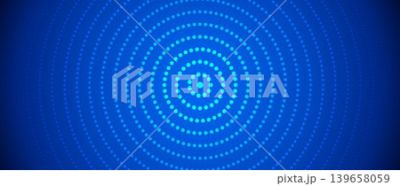 Neon blue concentric circle background. Dotted expanding epicenter waves. Radial sound signal or vibration backdrop. Dashed target, radar or sonar effect concept. Vector ripple cold gradient wallpaper Neon blue concentric circle background. Dotted expanding epicenter waves. Radial sound signal or vibration backdrop. Dashed target, radar or sonar effect concept. Vector ripple cold gradient wallpaper 139658059