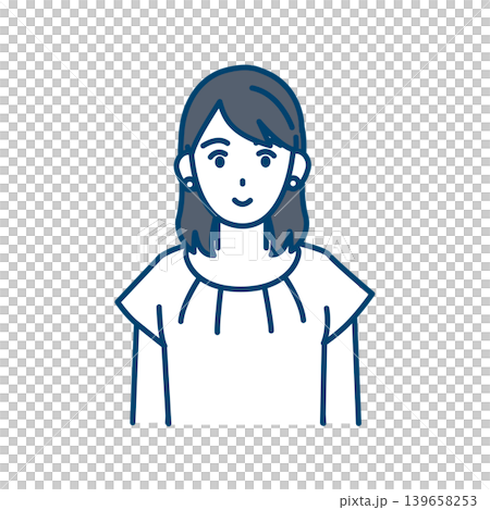 一位外表清純無辜的年輕女子的插圖 139658253