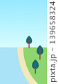 Simple Geometric Landscape Illustration in Flat Art Style 139658324