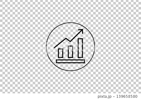 Business Growth Graph Icon Showing Rising Bar Chart And Upward Trend For Analytics 139658580