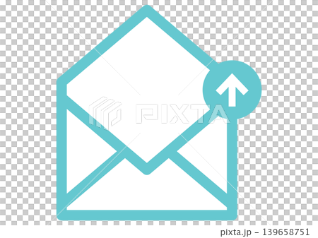 Email sending icon, envelope, color, simple, vector illustration Email sending icon, envelope, color, simple, vector illustration 139658751
