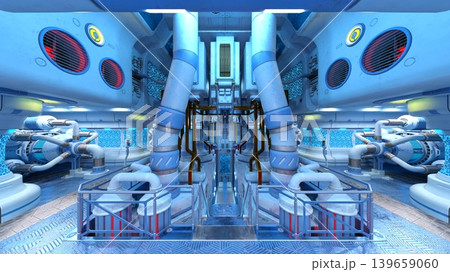 宇宙船内の風景 139659060