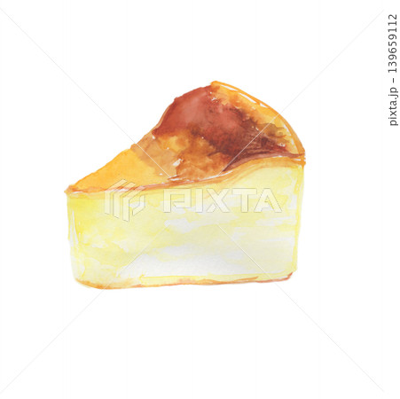 チーズケーキの水彩イラスト チーズケーキの水彩イラスト 139659112