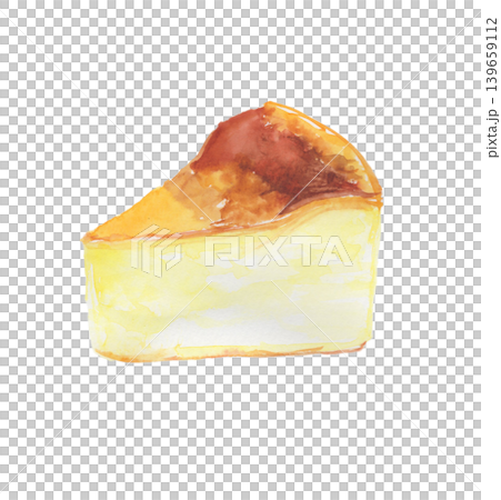 チーズケーキの水彩イラスト チーズケーキの水彩イラスト 139659112