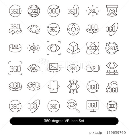 360度・VRアイコンセット 360度・VRアイコンセット 139659760