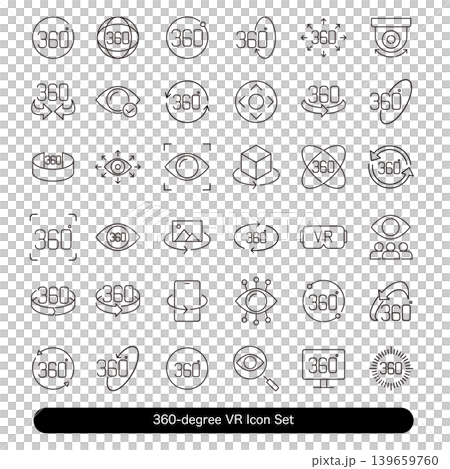 360-degree VR icon set 139659760