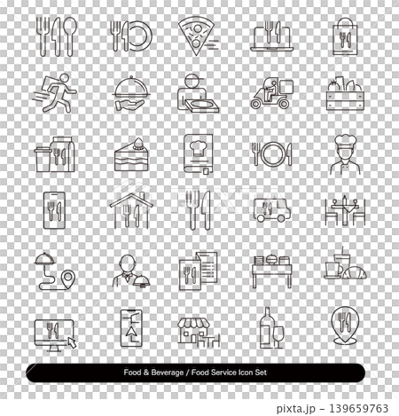 Food and beverage/food service icon set Food and beverage/food service icon set 139659763