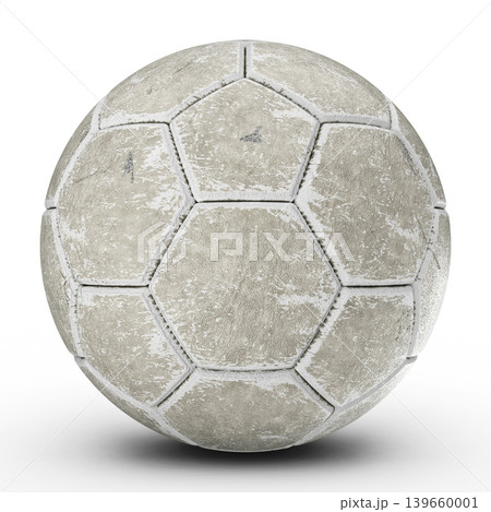 Old soccer ball, 3d rendering Old soccer ball, 3d rendering 139660001